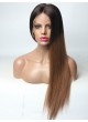 Custom order  straight Full lace wig pre plucked hair line baby hair ombre color  bleached knots 100% human hair 8A + quality ombre 2/30